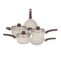 Jogo de Panelas MTA Cerâmica Serena 5 Peças Tampo de Vidro