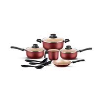 Jogo De Panelas Mta Com Utensílios Seletta 8 Pç Cereja