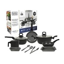 Jogo de panelas para indução antiaderente ceramic line 10 peças black e decker Jogo de panelas para indução antiaderente ceramic line 10 peças black e decker