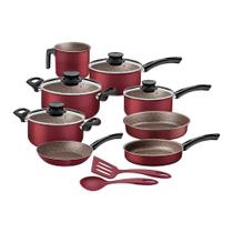Jogo de Panelas Paris Alumínio Revestimento Antiaderente 10 Peças Vermelho - Tramontina 28599727