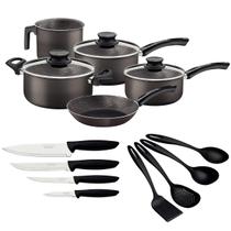 Jogo de Panelas Paris Tramontina em Alumínio Antiaderente com Utensílios 13 peças Tramontina