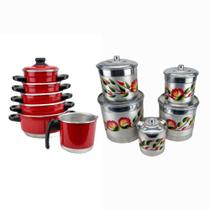 Jogo De Panelas + Porta Mantimentos Alumínio Extra Forte