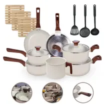 Jogo de Panelas Premium 13 Peças 2mm Revestimento Cerâmico Antiaderente Indução