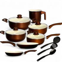 Jogo de panelas revestimento ceramica antiaderente