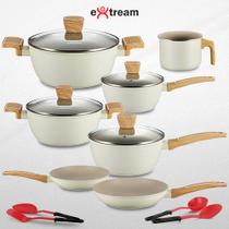 Jogo de Panelas Revestimento Ceramica Indução 11 peças Extream Alphaville Marmol Vulkano Jogo de Panelas Revestimento Ceramica Indução 11 peças Extream Alphaville Marmol Vulkano