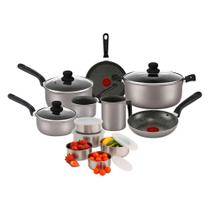 Jogo De Panelas Rochedo 12 Peças Talent Imusa C/ Jogo De Potes Em Aço Inox