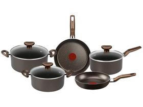 Jogo de Panelas Rochedo Antiaderente de Alumínio Chocolate 5 Peças Expert Jogo de Panelas Rochedo Antiaderente de Alumínio Chocolate 5 Peças Expert