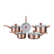 Jogo de Panelas Rochedo Ceramic Rose Gold 5 Peças