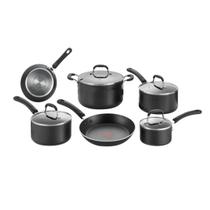 Jogo de Panelas Rochedo Professional Revestimento Ceramico Indução Tefal 6 Peças Preto