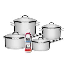 Jogo de Panelas Solar 4pçs e Pasta de Polir Tramontina