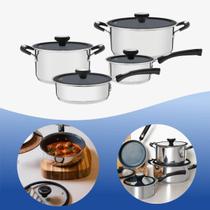 Jogo de Panelas Solar Ceramic 4 pçs Grafite Tramontina Jogo de Panelas Solar Ceramic 4 pçs Grafite Tramontina