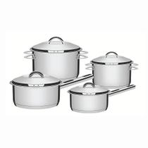 Jogo De Panelas Solar Em Aço Inox 4 Peças - Tramontina Jogo De Panelas Solar Em Aço Inox 4 Peças - Tramontina