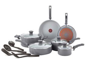 Jogo de Panelas Tefal Cerâmico Cinza 10 Peças Recycled Ceramic Jogo de Panelas Tefal Cerâmico Cinza 10 Peças Recycled Ceramic
