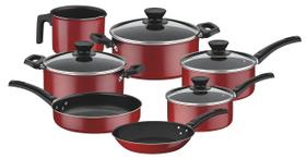 Jogo De Panelas Tramontina 7Pc Teflon Antiaderente Vermelho Jogo De Panelas Tramontina 7Pc Teflon Antiaderente Vermelho