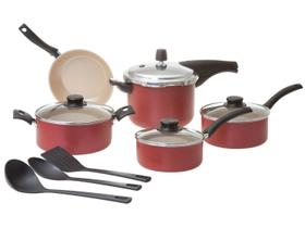 Jogo de panelas tramontina 8 peças com panela de pressão vancouver 4,5 litros