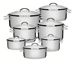 Jogo De Panelas Tramontina Aço Inox 7 Peças Fundo Triplo Solar Jogo De Panelas Tramontina Aço Inox 7 Peças Fundo Triplo Solar