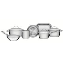 Jogo de panelas tramontina aço inox alegra 7 peças Jogo de panelas tramontina aço inox alegra 7 peças