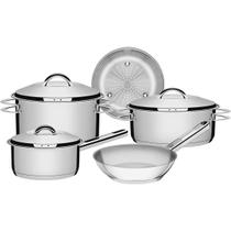 Jogo De Panelas Tramontina Aço Inox Fundo Triplo Solar Jogo De Panelas Tramontina Aço Inox Fundo Triplo Solar