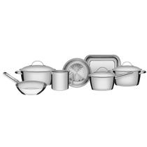 Jogo de Panelas Tramontina Allegra 7 Peças Inox Fundo Triplo indução Jogo de Panelas Tramontina Allegra 7 Peças Inox Fundo Triplo indução