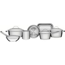 Jogo de Panelas Tramontina Allegra 7 Peças Inox Fundo Triplo Jogo de Panelas Tramontina Allegra 7 Peças Inox Fundo Triplo