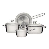 Jogo de Panelas Tramontina Allegra Aço Inox Fundo Triplo 4 Peças
