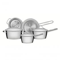 Jogo De Panelas Tramontina Allegra Em Aço Inox 5 Peças Jogo De Panelas Tramontina Allegra Em Aço Inox 5 Peças