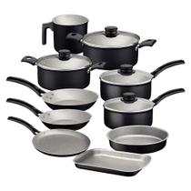 Jogo de Panelas Tramontina Antiaderente 10 Peças Linz