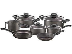 Jogo de Panelas Tramontina Antiaderente de Alumíno - Grafite 7 Peças Texture Paris