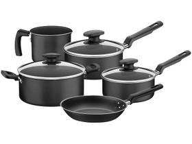 Jogo de Panelas Tramontina Antiaderente Grafite 5 Peças Loreto Jogo de Panelas Tramontina Antiaderente Grafite 5 Peças Loreto