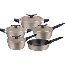 Jogo De Panelas Tramontina Antiaderente Spezia Areia 5 Pç