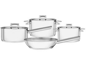 Jogo de Panelas Tramontina Brava 65400/020 Inox - Fundo Triplo 4 Peças