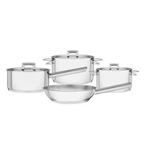 Jogo de Panelas Tramontina Brava em Aço Inox Fundo Triplo com Tampa Plana 4 Peças Jogo de Panelas Tramontina Brava em Aço Inox Fundo Triplo com Tampa Plana 4 Peças