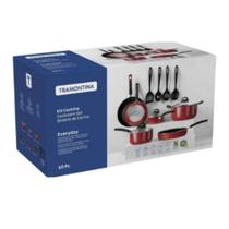 Jogo De Panelas Tramontina Com Utensílios Everyday 10 Peças