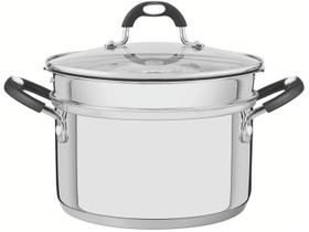 Jogo de Panelas Tramontina de Inox Prata 2 peças Astro Silicone