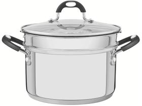 Jogo de Panelas Tramontina de Inox Prata 2 peças Astro Silicone Jogo de Panelas Tramontina de Inox Prata 2 peças Astro Silicone