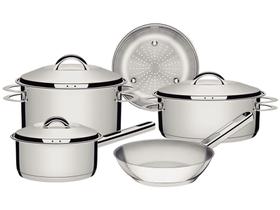 Jogo de Panelas Tramontina de Inox Prata 5 peças Solar Jogo de Panelas Tramontina de Inox Prata 5 peças Solar