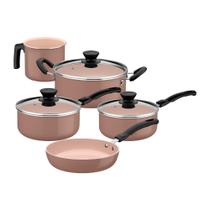 Jogo de Panelas Tramontina Évora Revestimento Cerâmico Capuccino 5 Peças Jogo de Panelas Tramontina Évora Revestimento Cerâmico Capuccino 5 Peças