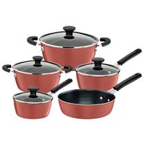 Jogo de Panelas Tramontina Glenz 5 peças - Cobre Rose