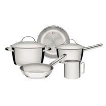 Jogo de Panelas Tramontina Inox Fundo Triplo 5 Peças Allegra Jogo de Panelas Tramontina Inox Fundo Triplo 5 Peças Allegra