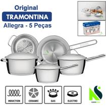 Jogo de Panelas Tramontina Inox Solar Ou Allegra Fundo Triplo