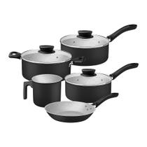 Jogo de Panelas Tramontina Linz 28299005 Preto Jogo de Panelas Tramontina Linz 28299005 Preto