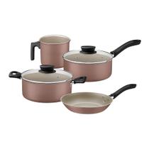 Jogo de Panelas Tramontina Linz 28299304 Mocaccino Jogo de Panelas Tramontina Linz 28299304 Mocaccino