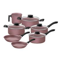 Jogo de Panelas Tramontina Linz 28299406 Rosa Jogo de Panelas Tramontina Linz 28299406 Rosa