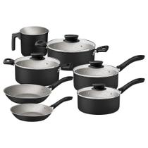 Jogo de panelas tramontina linz starflon max 7 pçs preta Jogo de panelas tramontina linz starflon max 7 pçs preta