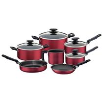 Jogo de Panelas Tramontina Loreto em Alumínio 7 Peças Vermelho