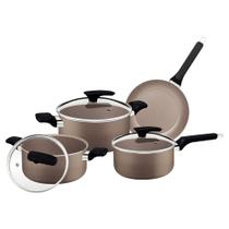 Jogo de Panelas Tramontina Milazzo Alumínio Antiaderente Starflon Max Amêndoa 4 Peças