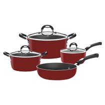 Jogo de Panelas Tramontina Mônaco Induction 28799701 Vermelho