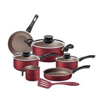Jogo de Panelas Tramontina Paris Antiaderente Starflon Max 07 Peças Vermelho 28599717
