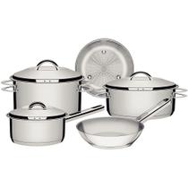 Jogo de Panelas Tramontina Solar 5 Peças Inox Fundo Triplo Jogo de Panelas Tramontina Solar 5 Peças Inox Fundo Triplo