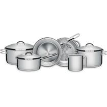 Jogo de Panelas Tramontina Solar 6 Peças Inox Fundo Triplo Jogo de Panelas Tramontina Solar 6 Peças Inox Fundo Triplo